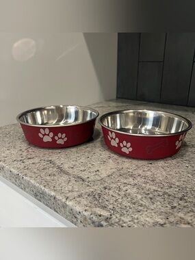 Loving Pets Pet Bowl Classic Set - Merlot